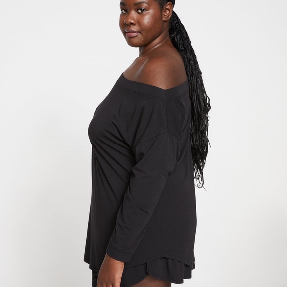 Universal Standard NWT black long sleeve Dolci Top Sz 4XS, 0/00, 4XS 18" Ptp - Picture 4 of 12